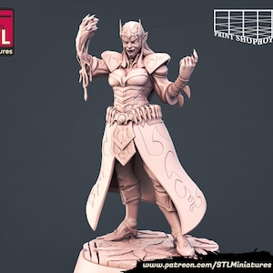 Miniatura de Vampiro Reina de Sangre | Horda de No Muertos | Miniaturas STL | 32 mm | para juegos de mesa modernos