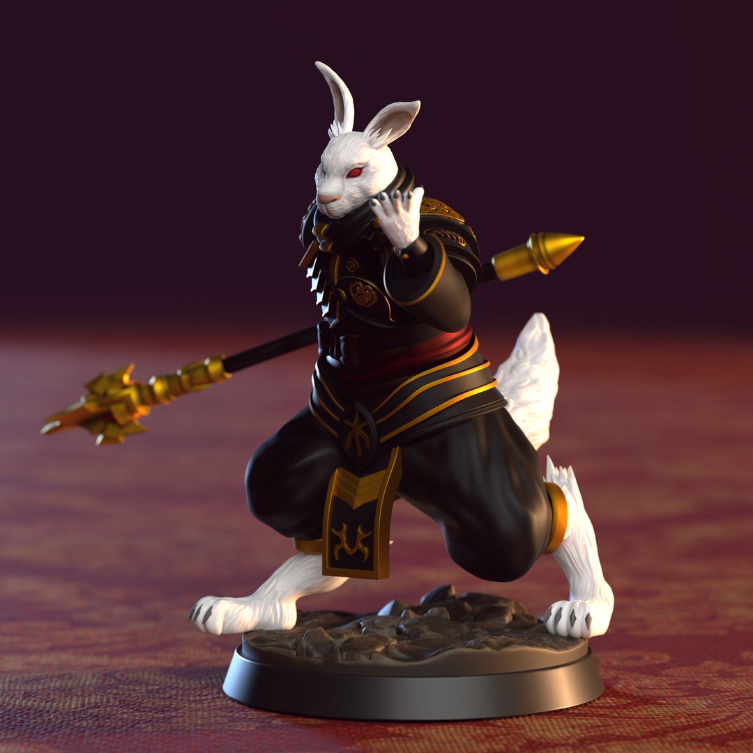 Black Rabbit 5e Rabbit Folk Monk Miniature | Rabbit Folk Monk Miniature | for D&D 5e ...