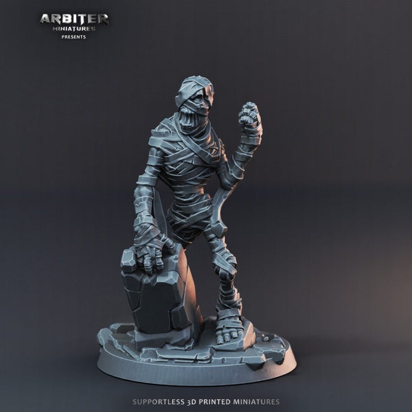 Schreiende Mumie Miniatur | Screaming Mummy Miniature | for D&D 5e, Pathfinder and other RPG's | 28mm