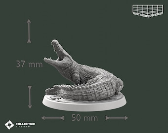 ワニのミニチュア | 沼地のワニのフィギュア | モンスター | 獣