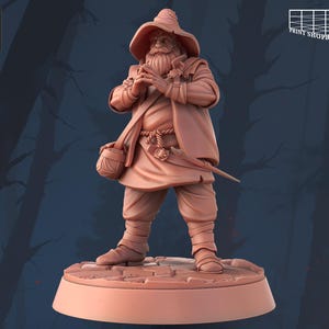 Wands Merchant Miniature | NPC Townsfolk | for D&D 5e, Pathfinder and other RPG&#39;s | 32 mm