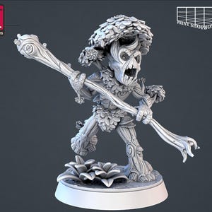 Tree Shepherd Fighter Miniature | Treant Fighter Miniature | för D&D 5e, Pathfinder och andra RPG:er | 32 mm | STL-miniatyrer