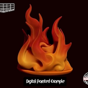 Miniature de disque de feu | Miniature de disque de feu | Effets des sorts | terrain | RPG de table comme D&D ou Pathfinder | 28mm