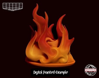 Fire disk miniature | Firedisk Miniature | Spell Effects | terrain | Tabletop RPGs like D&D or Pathfinder | 28mm