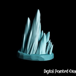 Miniature de tranche de glace | Miniature de disque de glace | Effets des sorts | terrain | RPG de table comme D&D ou Pathfinder | 28mm