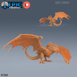 Giant Frightcock Miniature | Cockatrice Regent Attacking Figure | Hybrid Monsters | for D&D 5e, Pathfinder and other RPG's | 28mm