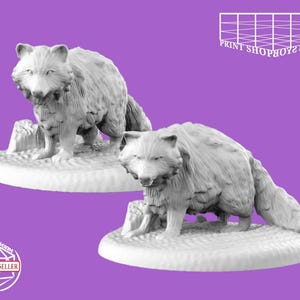 Miniatura di procione | Miniatura di procione | Bestia per giochi di ruolo come D&D o Pathfinder | 28 mm