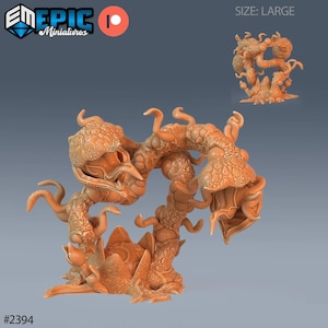 Heldenfressende Pflanze Miniatur | Snapping Plant Two Head Miniature | for D&D 5e, Pathfinder and other RPG's | 28mm | EPIC Miniatures