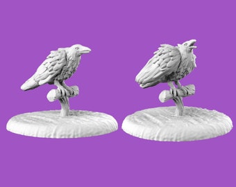 Raven miniature| Raven Miniature | Beast for RPGs like D&D or Pathfinder | 28mm