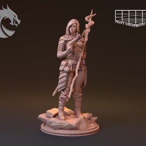 Magic user miniature | Female Mage Miniature | for D&D 5e, Pathfinder and other RPG&#39;s | 28mm | 32mm | 75mm