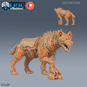 Hyäne Reittier Miniatur | Hyena Mount Miniature | for D&D 5e, Pathfinder and other RPG's | 28mm | EPIC Miniatures