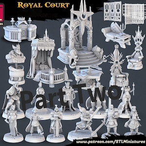 Royal Court Set PART 2 | Tabletop Miniaturen | Dungeon Terrain | STL Miniatures | 32mm | for TTRPGs like D&D or Pathfinder