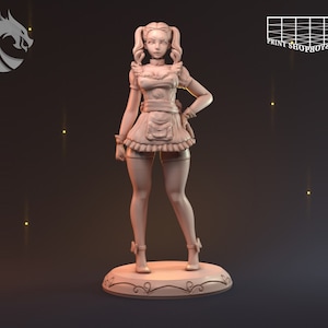 Housemaid Miniature | Maid Marion Miniature | for D&D 5e, Pathfinder and other RPG&#39;s | 28mm | 32mm | 75mm