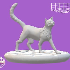 Miniatura Happy Cat | Bestia do gier RPG, takich jak D&D czy Pathfinder | 28 mm