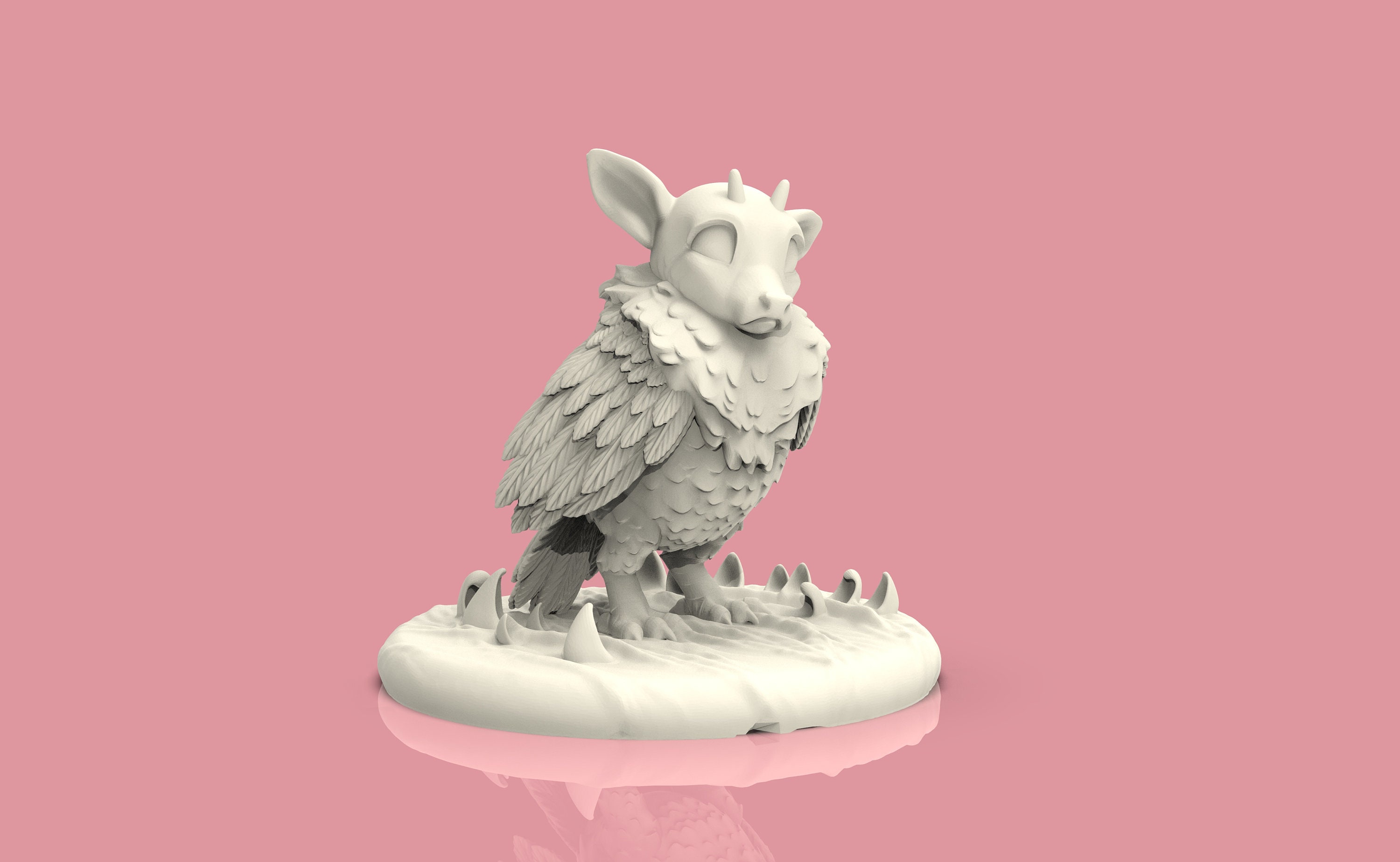 Baby Peryton Miniature | Baby Beasts | Monsters for Rpgs Like D&D or ...