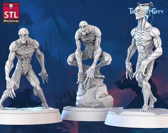 Miniatuurset Frosty Doppelganger | Nullmens Figurenset | Monsterontmoeting in Frost City | voor D&D 5e, Pathfinder en andere RPG's | 32 mm