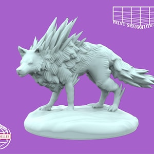 Winter Wolf Miniatur | Tabletop RPGs like D&D or Pathfinder | 28mm