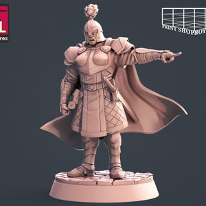 Kommandantin Miniatur | Female Commander Miniature | Townsfolk | NPC | 32mm | for modern Tabletop Games