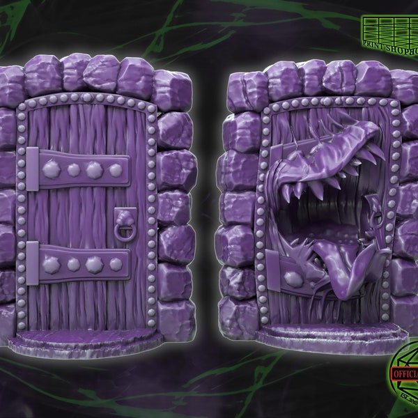 mimic door miniature | Dungeon Door Mimic Miniature | for D&D 5e, Pathfinder and other RPG's | 28mm