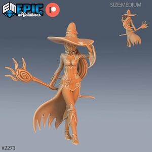 Young Witch Miniature | Young Witch Miniature | for D&D 5e, Pathfinder and other RPG's | 28mm | EPIC Miniatures