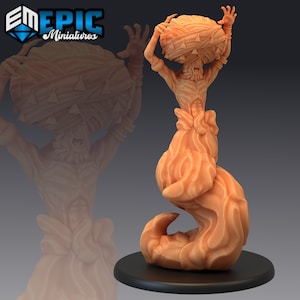 Genie Miniature | Genie in a Bottle casting Miniature | for D&D 5e, Pathfinder and other RPG's | 28mm | EPIC Miniatures
