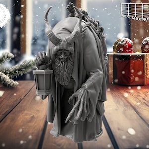 Horror figure miniature | Krampus Miniature | XMAS Adventure | for D&D 5e, Pathfinder and other RPG&#39;s | 32mm | 54mm