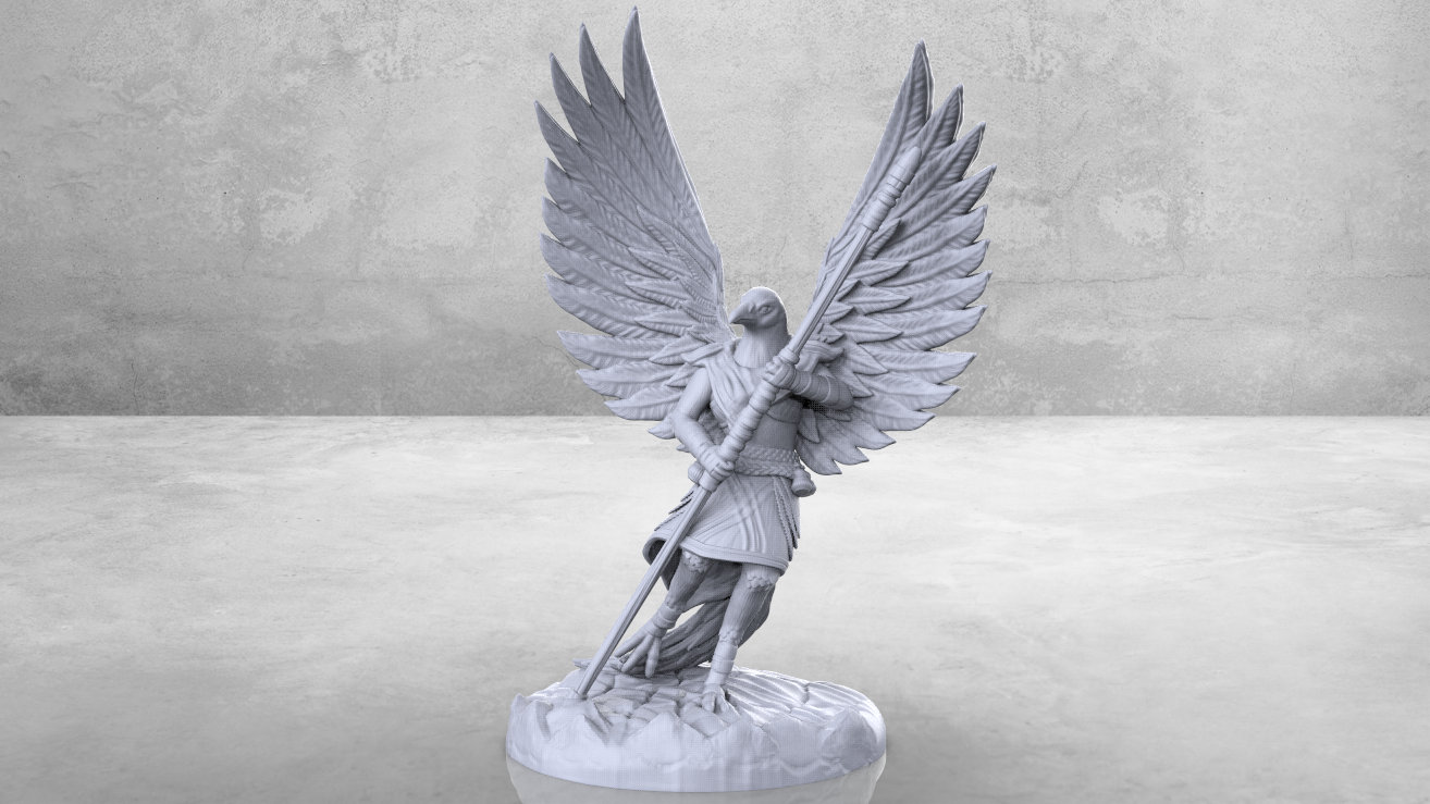 Eagle Folk Monk Miniature | Eaglefolk Monk Miniature | Heroic Character | Tabletop RPGs like D&D or Pathfinder | 28mm