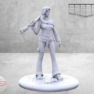 Elf sniper miniature | Elven Gunslinger Miniature | Heroic Character | Tabletop RPGs like D&D or Pathfinder | 28mm