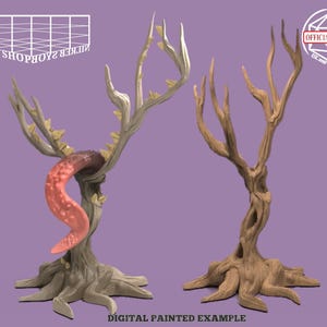 Mimik Toter Baum Set Miniatur | Mimic Spooky Tree Set Miniature | for D&D 5e, Pathfinder and other RPG's | 28mm | 28mm