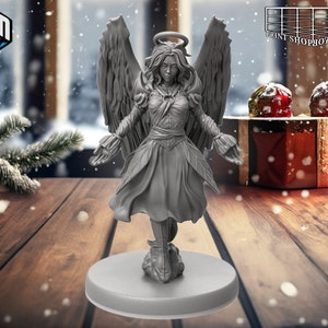 Holy Angel Miniature | Female Angel Miniature | for D&D 5e, Pathfinder and other RPG&#39;s | 28mm