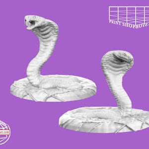 Schlange 2 Posen Miniatur | Snake Figure Pack | Beast for Tabletop RPGs like D&D or Pathfinder | 28mm