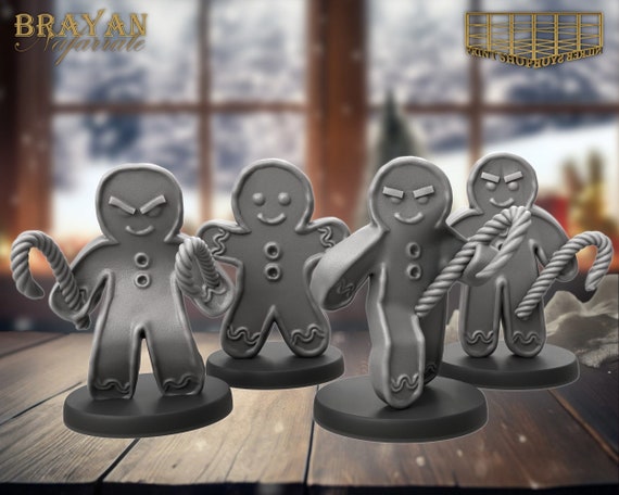 Gingerbread Male Miniature Set | Evil Gingerbread Man Pack | XMAS