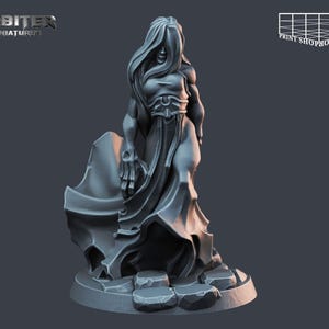 女性ゴーストミニチュア | アンデッドホラー | D&D 5e、Pathfinder、その他のRPG用 | 28 mm