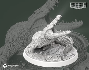 ワニのミニチュア | 沼地のワニのフィギュア | モンスター | 獣