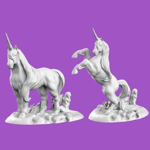 Eenhoorn miniatuur | Eenhoorn miniatuur | Beest voor tafelblad-RPG's zoals D&D of Pathfinder | 28 mm