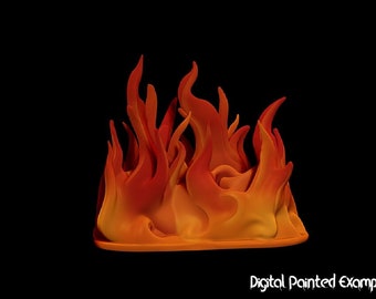 Fire wall miniature | Wall of Fire Miniature | Spell Effects | terrain | Tabletop RPGs like D&D or Pathfinder | 28mm