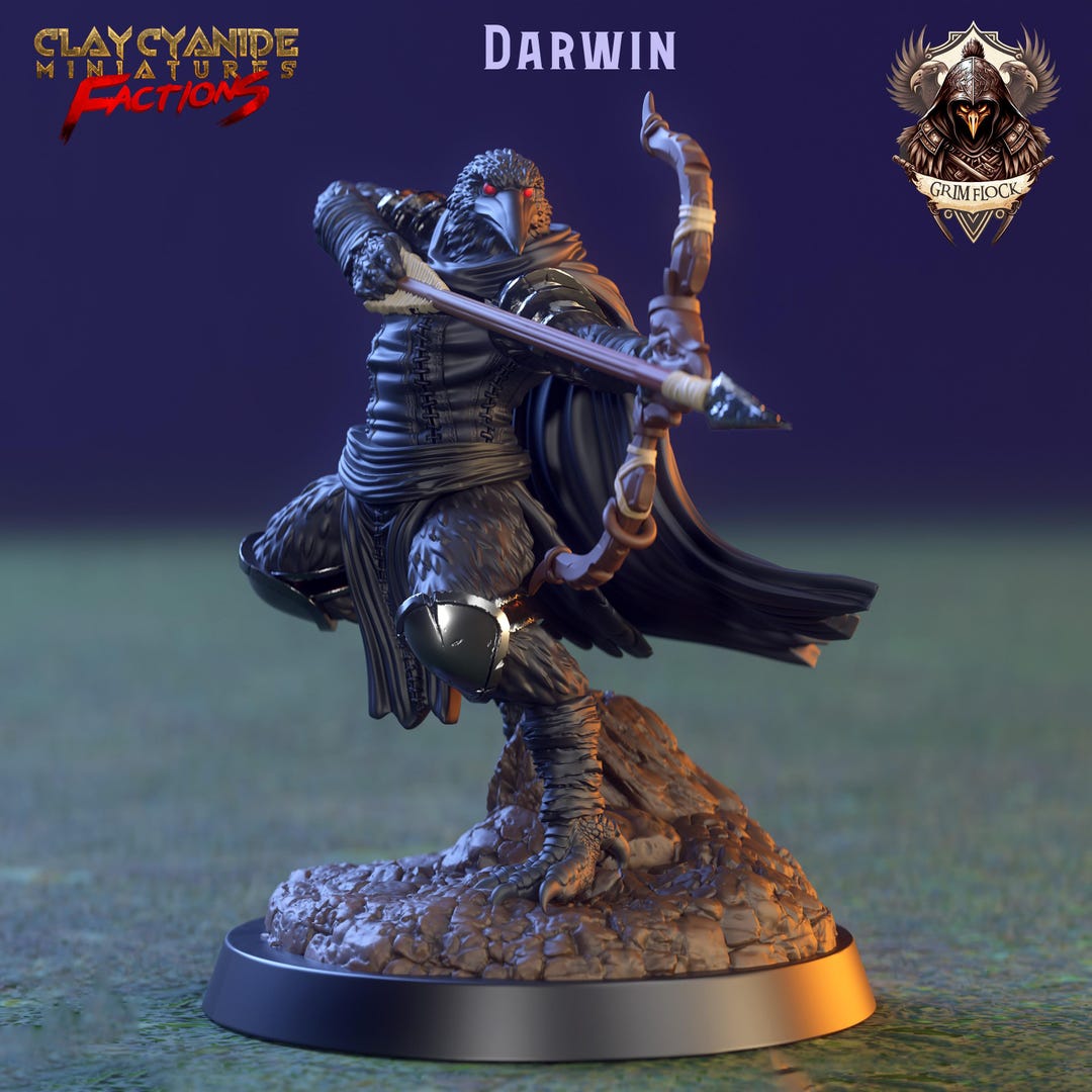 Ravenfolk Ranger Miniature | Raven Death Ranger Miniature | for D&D 5e ...