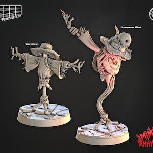 Vogelscheuche Mimik Miniatur Set | Scarecrow Mimic Figure Pack | Tabletop | Terrain | Encounter | Miniatur für TTRPGs wie D&D or Pathfinder
