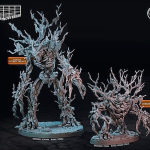 Ensemble de miniatures Arbres en décomposition | Pack de figurines Dark Treants | Rencontre d'horreur d'Halloween | pour D&D 5e, Pathfinder et autres RPG | 32 mm