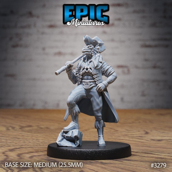 Figurine Sky Pirate - Monde De Deuslair - Dungeons & Lasers - Échelle 28mm - Occasion