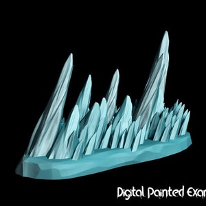 Miniature de mur de glace | Mur de glace miniature | Effets des sorts | terrain | RPG de table comme D&D ou Pathfinder | 28mm