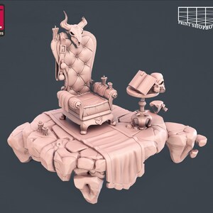 Witch Miniature Set | for D&D, Pathfinder and other RPG's | 32mm | STL miniatures Witch Throne