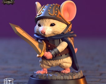 Witsy, the Heroic Mouse Knight Miniature | Mice Hero