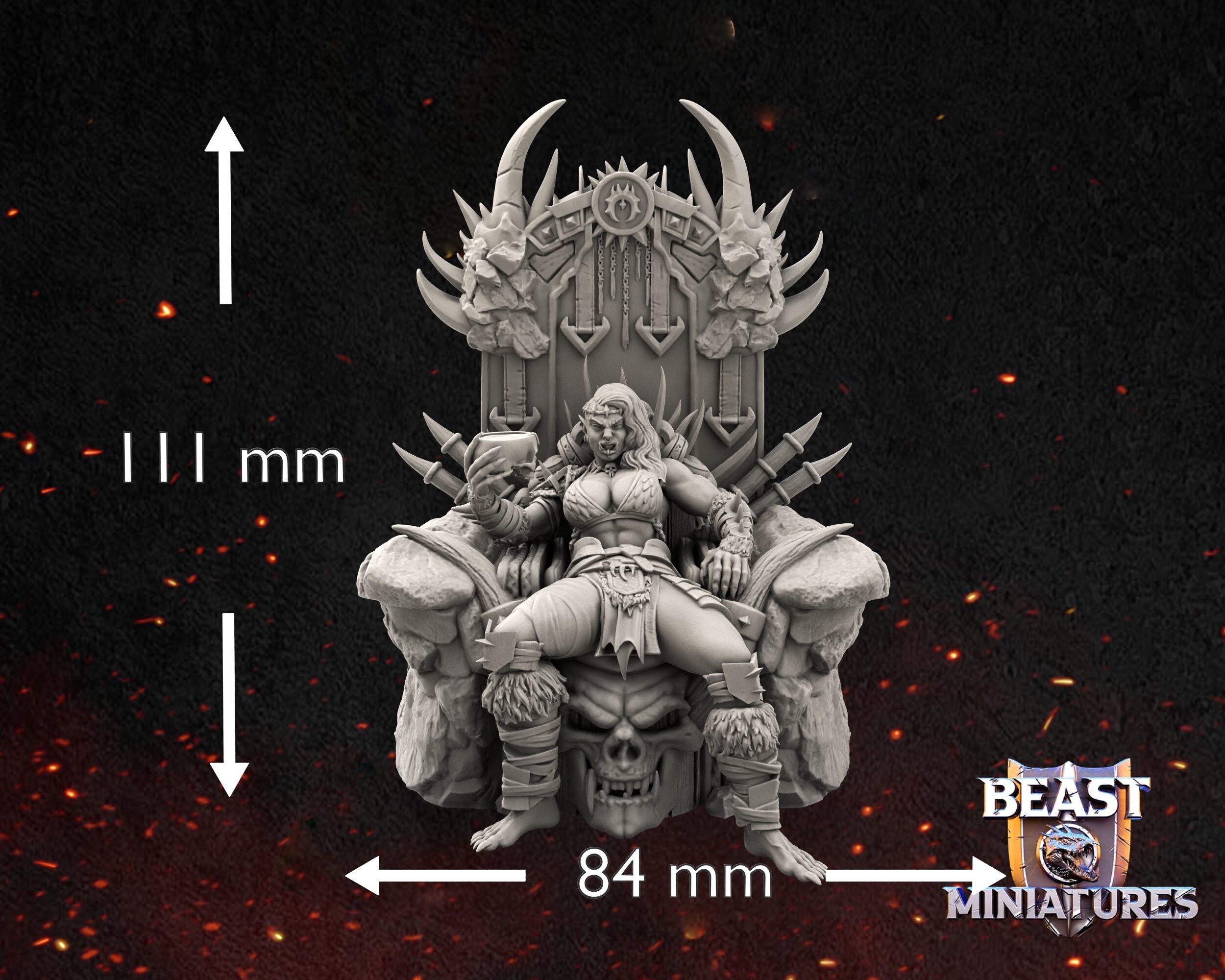 Orc Queen Miniature | Queen of Orcs Miniature | for D&D 5e, Pathfinder ...