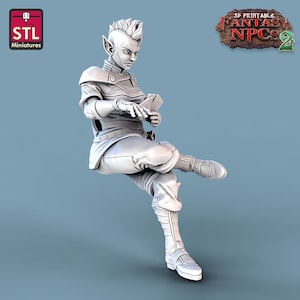 Miniature de joueur de cartes elfe ombragé | Figurine de cartes à jouer Darkelf | Les citadins | PNJ | pour D&D 5e, Pathfinder et autres TTRPG | 32mm