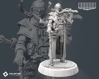 Vampierjager miniatuur | Monster Slayer miniatuur | Dorpsbewoners | NPC | voor D&D 5e, Pathfinder en andere RPG&#39;s | 32 mm | 75 mm