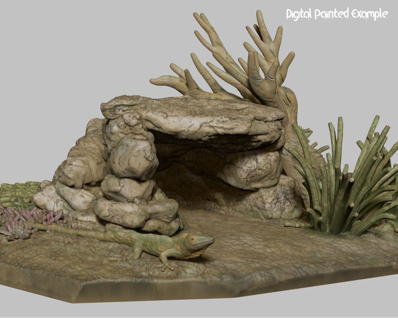 Mini Cave Cave Entrance Miniature | Cave With Tree Miniature | Terrain | Tabletop ...