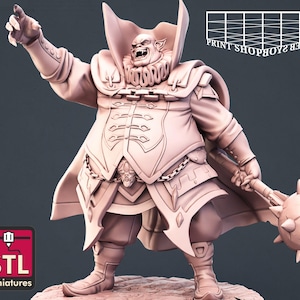 Miniatura de Vampiro Glotón | Horda de No Muertos | Miniaturas STL | 32 mm | para juegos de mesa modernos