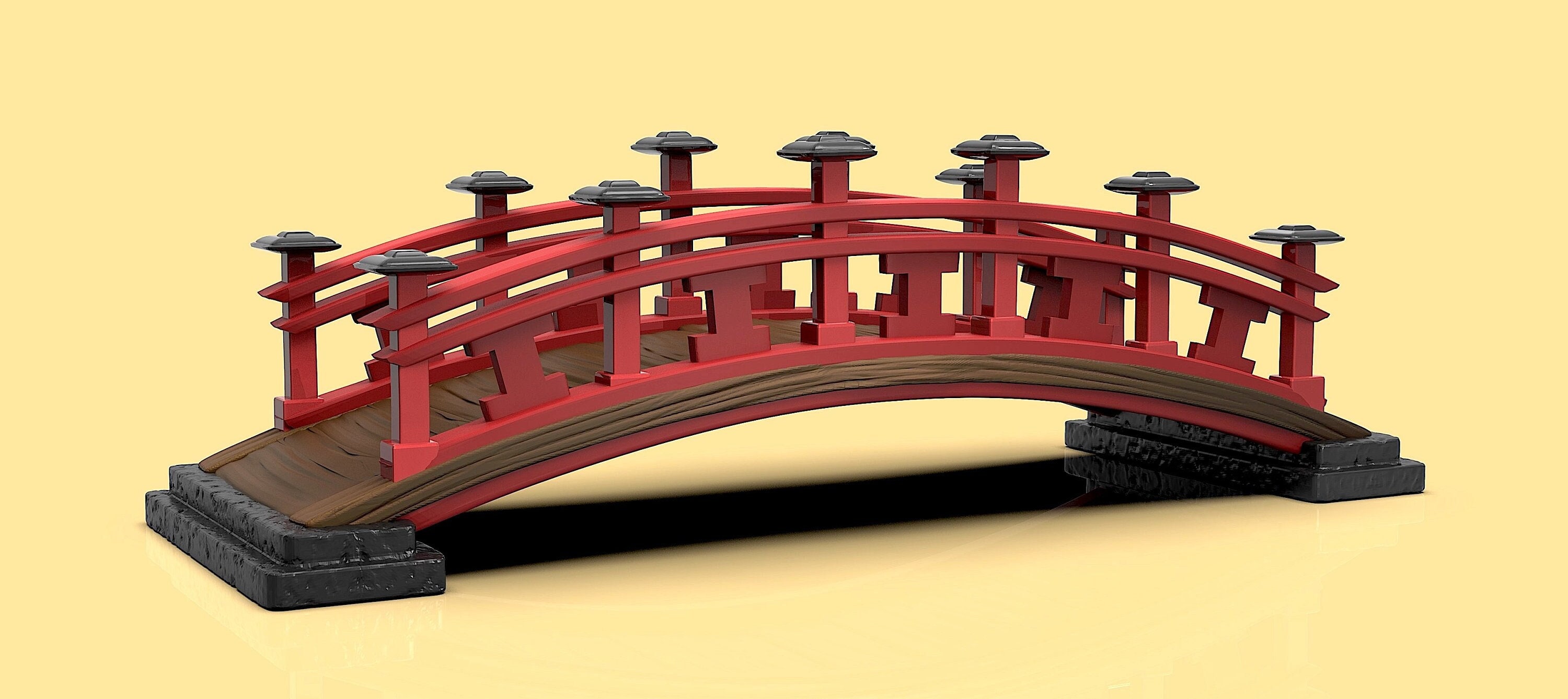 Pont Décoratif Jardin Métal Effet Rouille - 100x45x49 Cm