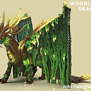 Guardian Dragon of the Forest Miniature | Woodland Dragon Miniature | Tabletop RPGs like D&D or Pathfinder | 28 mm